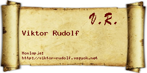 Viktor Rudolf névjegykártya