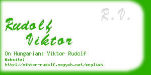 rudolf viktor business card